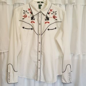 Lauren Jeans Western Snap Front Shirt